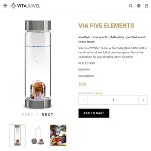 Gem Water Bottle VITA JUWEL - BRAND NEW UNOPENED